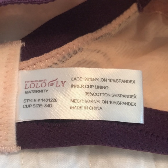 NWT Lolofly Maternity Soft All Over Lace Nursing Bra Size 34D - Picture 13 of 15